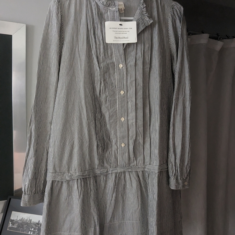 Rebecca Taylor Striped Drop Waist Dress